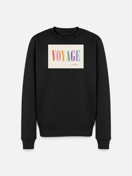 Voyage – c'est vivre - Men's Premium Organic Jumper - black