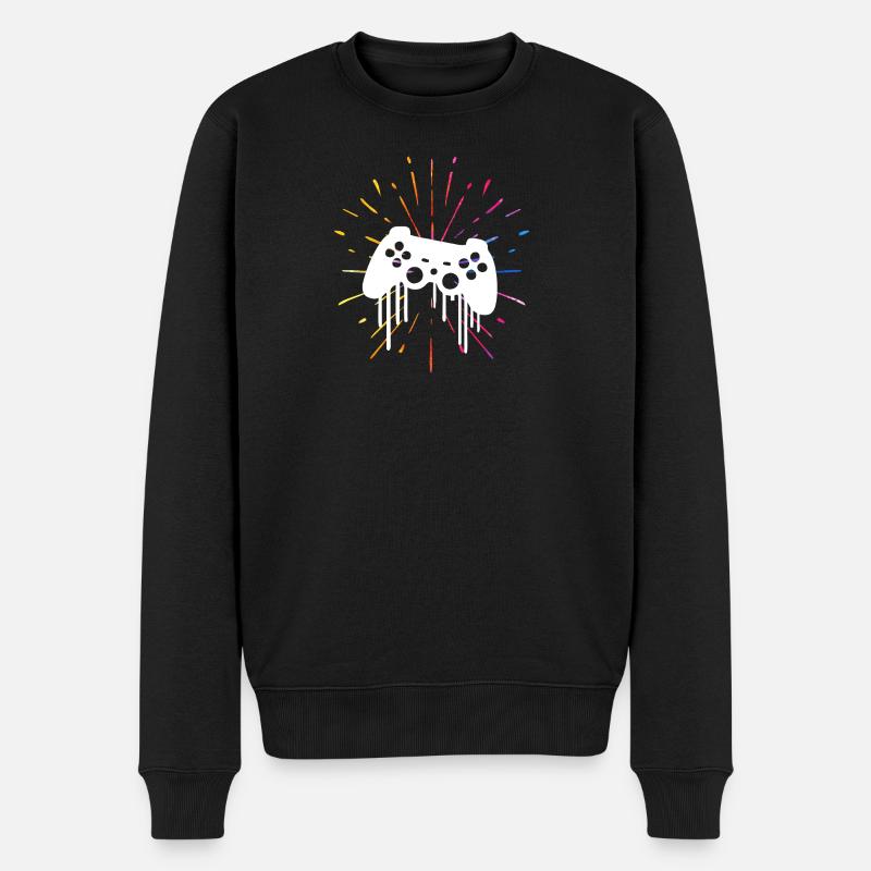 Gaming  - Männer Premium Bio Pullover - Schwarz