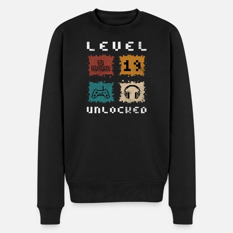 Niveau 19 débloqué - Pull Premium bio Homme - noir