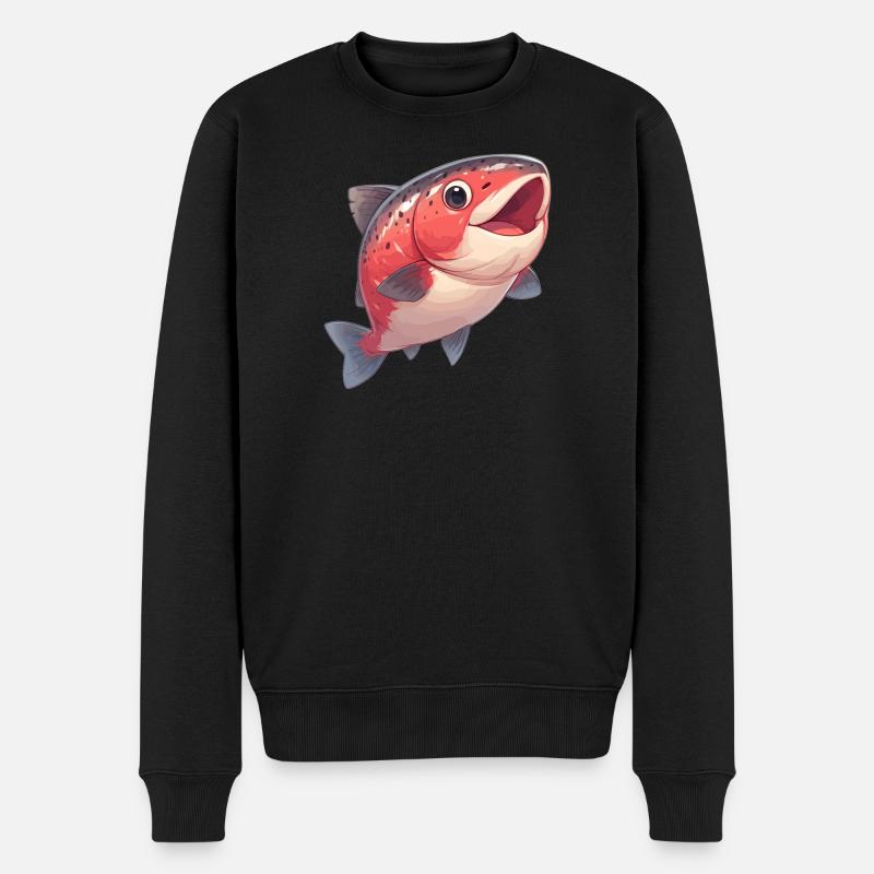 Saumon Saumon - Pull Premium bio Homme - noir