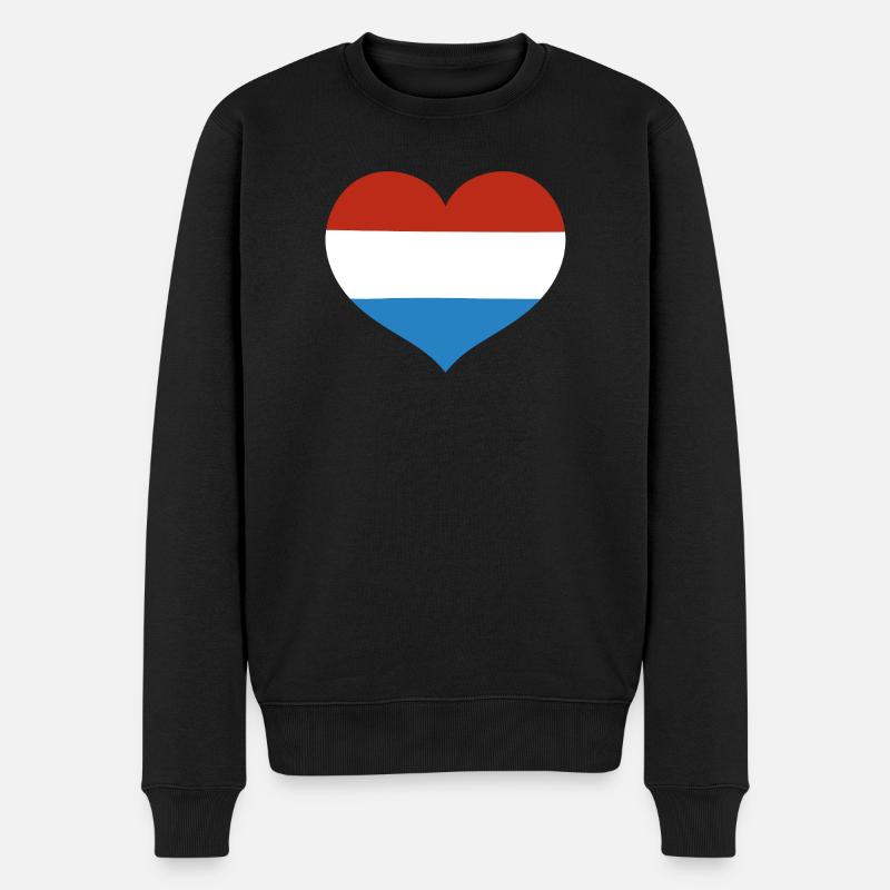 Drapeau du Cœur du Luxembourg - Pull Premium bio Homme - noir