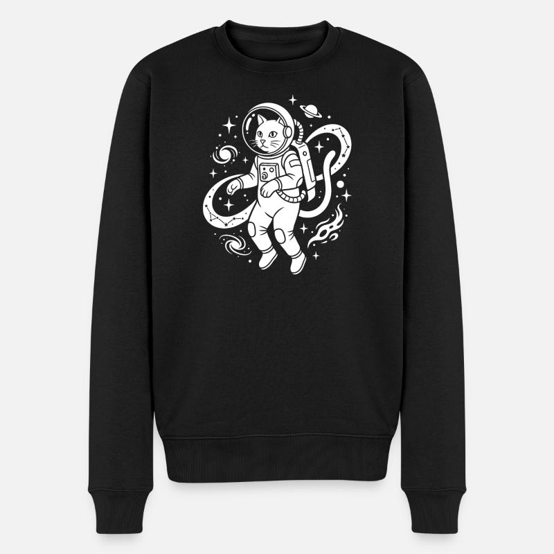 Kitty exploratrice spatiale - Pull Premium bio Homme - noir