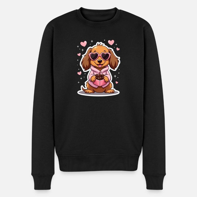 Dackel Dachshund Tekel - Männer Premium Bio Pullover - Schwarz