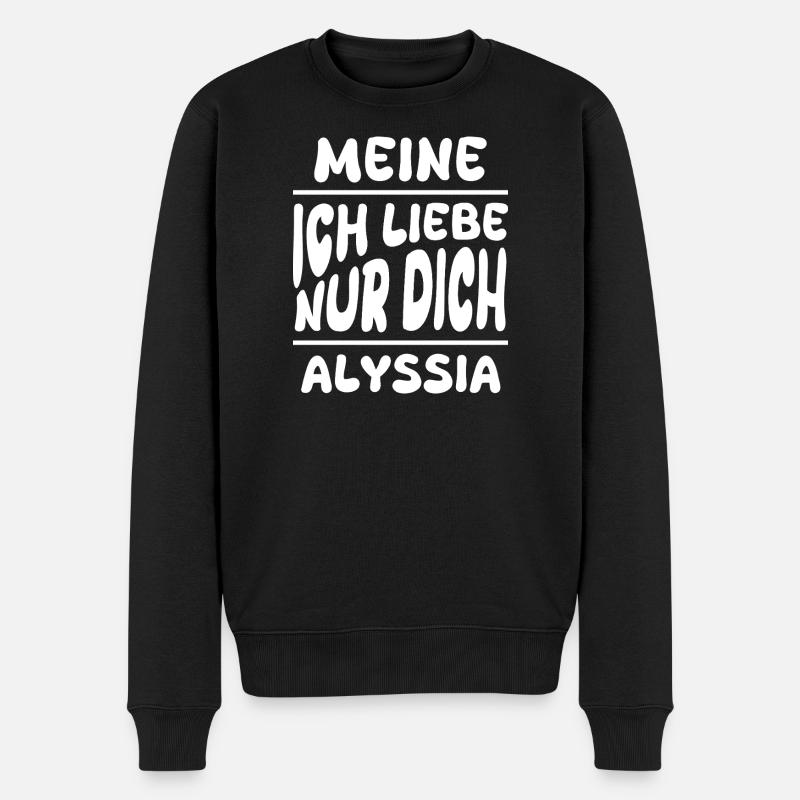 Chère Alyssia, - Pull Premium bio Homme - noir