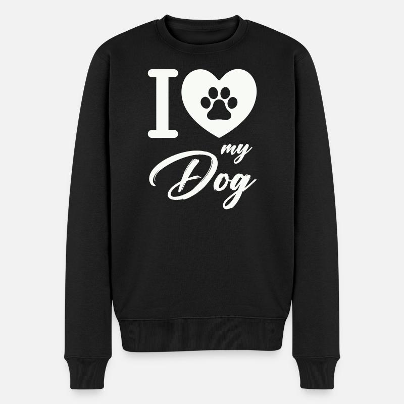J’aime mon chien - Pull Premium bio Homme - noir