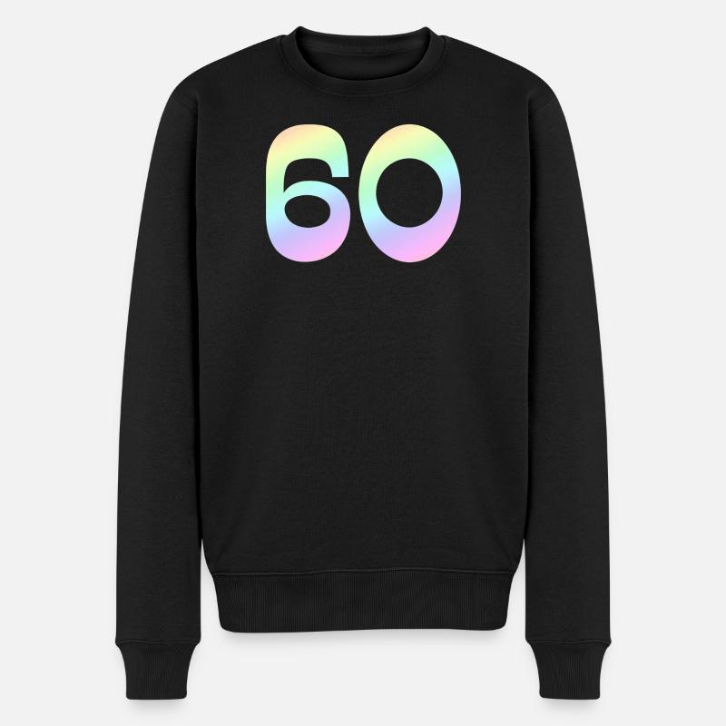 60, Dégradé, Pastel - Pull Premium bio Homme - noir
