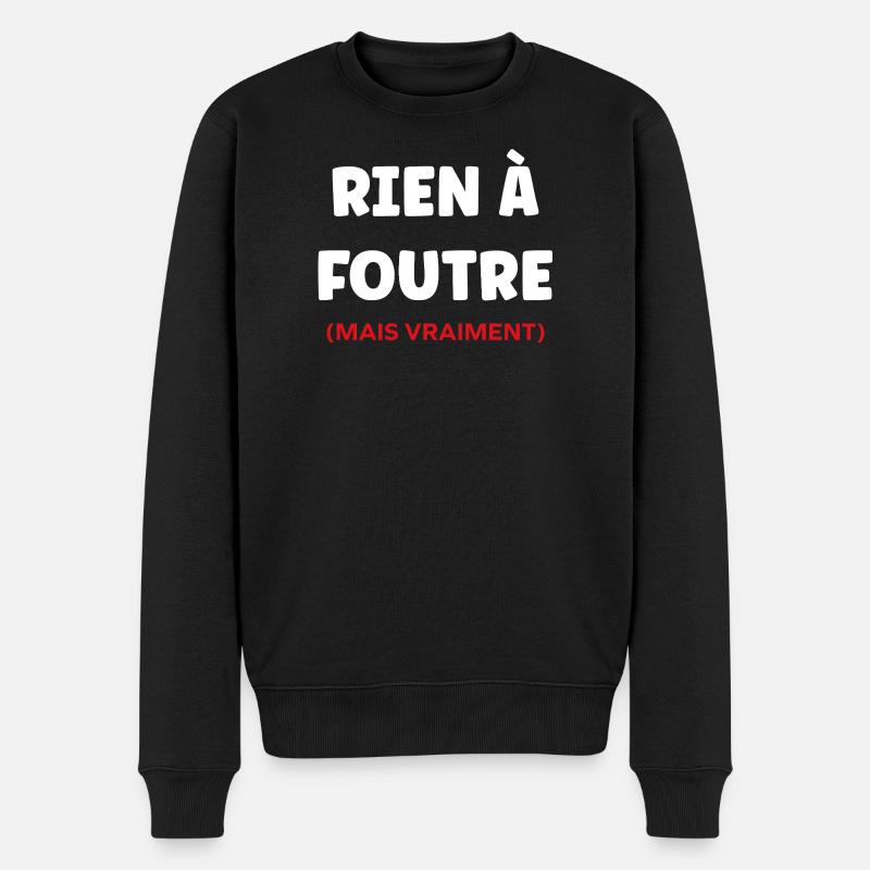 Ist mir scheißegal. - Männer Premium Bio Pullover - Schwarz