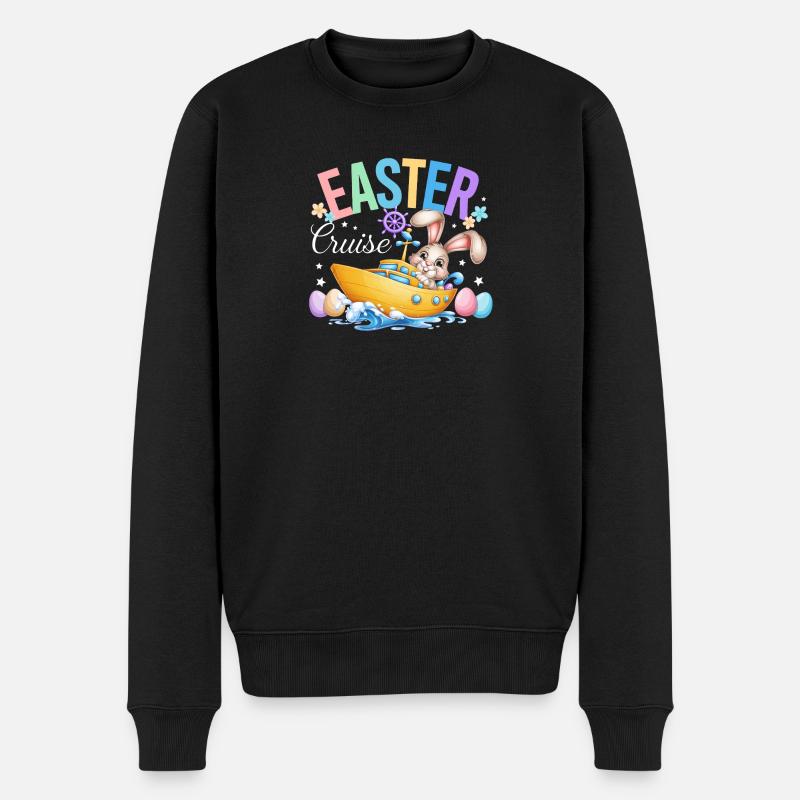 Osterkreuzfahrt-Urlaubszitat - Männer Premium Bio Pullover - Schwarz