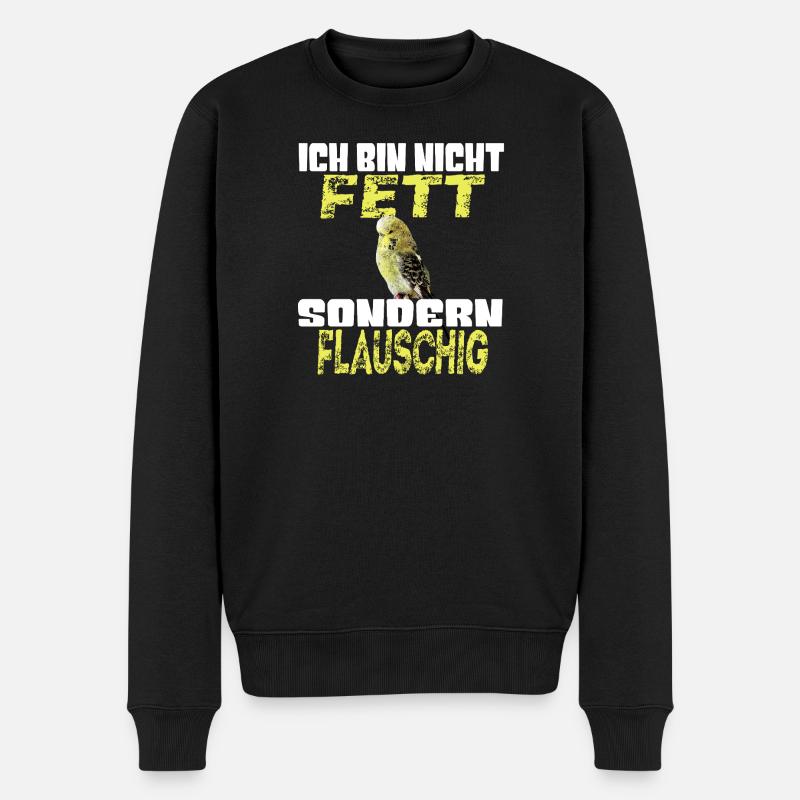 Nicht Fett Sondern Flauschig - Männer Premium Bio Pullover - Schwarz