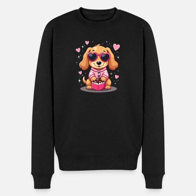 Dackel Dachshund Tekel - Männer Premium Bio Pullover - Schwarz