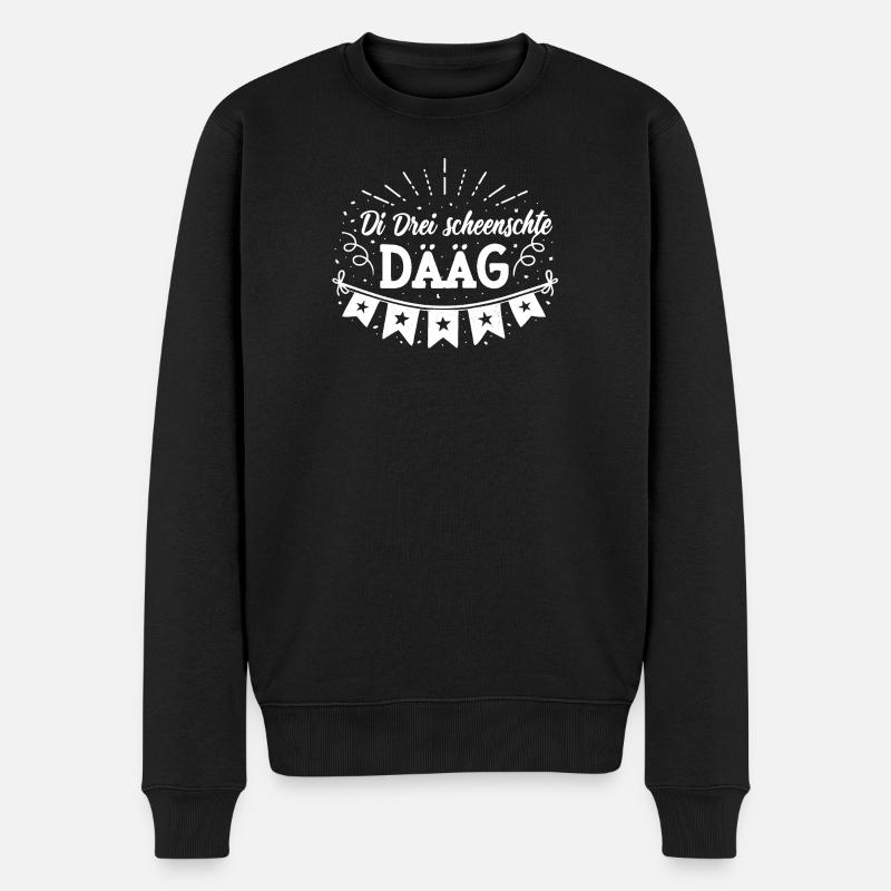 drei scheenschte Dääg - BASLER_FASNACHT weiss - Pull Premium bio Homme - noir