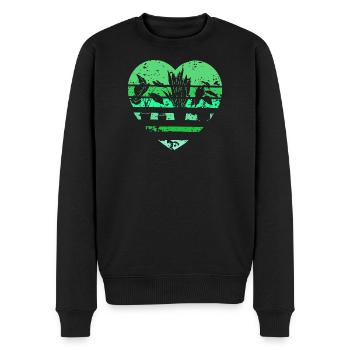 Jardin de fleurs succulentes amateur de plantes - Pull Premium bio Homme - noir - Devant - Nico (187cm)