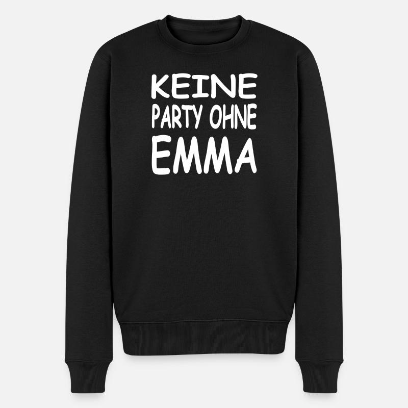 Emma - Männer Premium Bio Pullover - Schwarz