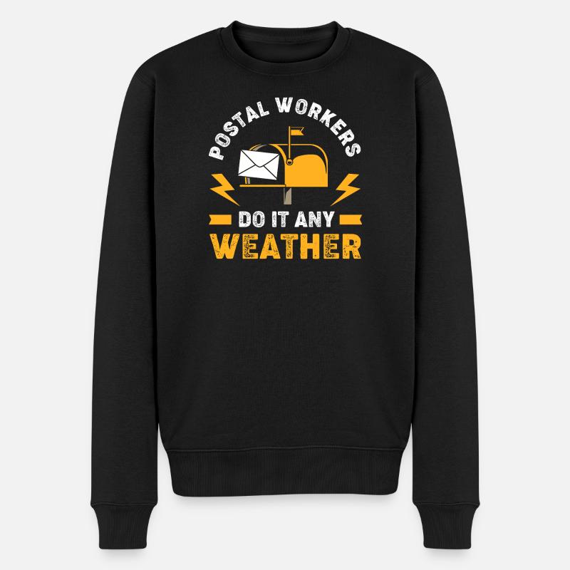 Cachet postal - Pull Premium bio Homme - noir