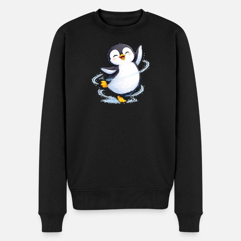 Pingouin dansant - Pull Premium bio Homme - noir