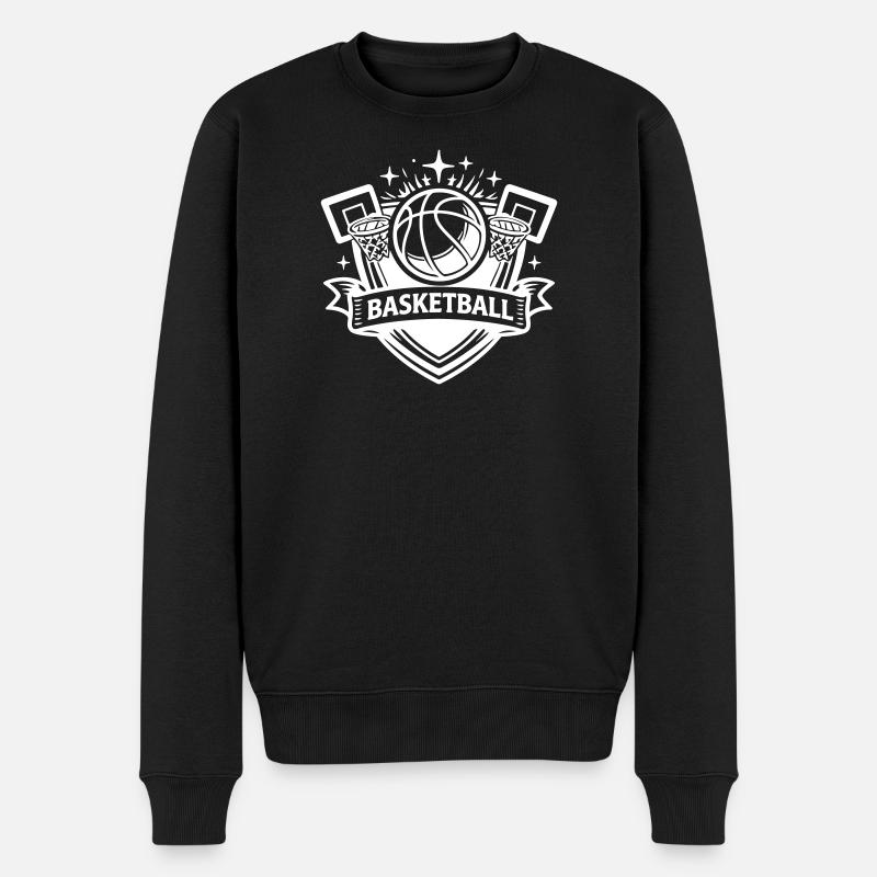 Blason du basket-ball - Pull Premium bio Homme - noir