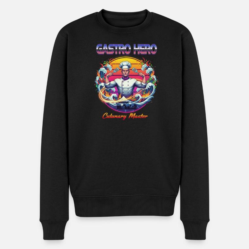 Gastro Hero - Männer Premium Bio Pullover - Schwarz