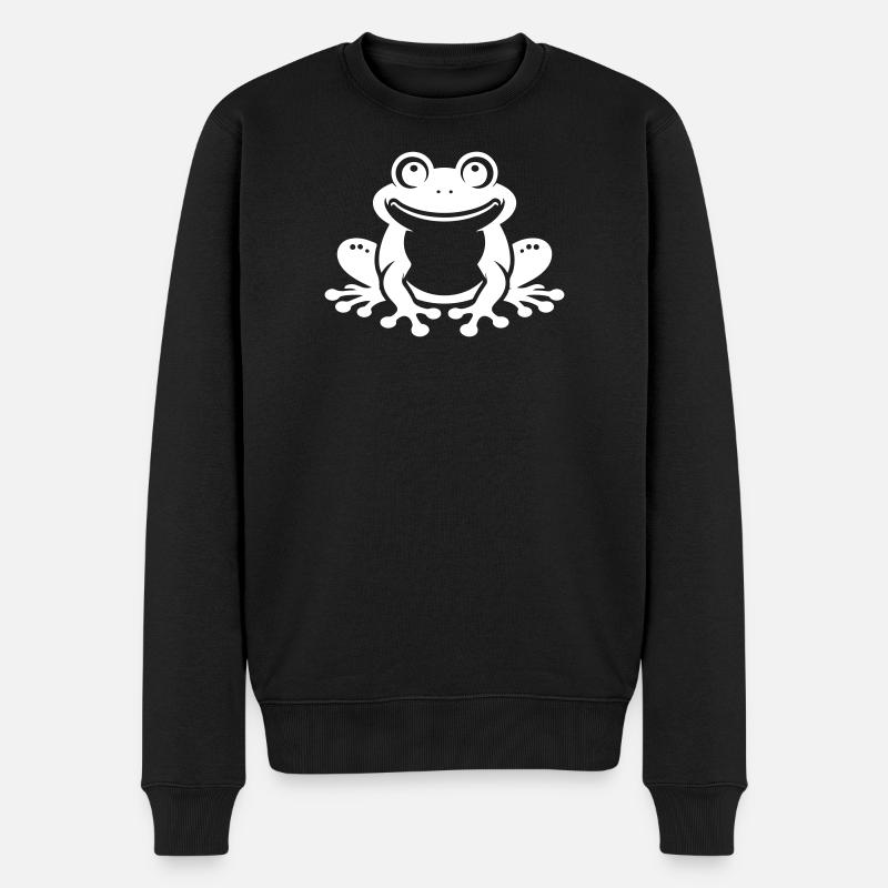 Toad Comic Frog - Men's Premium Organic Jumper - black