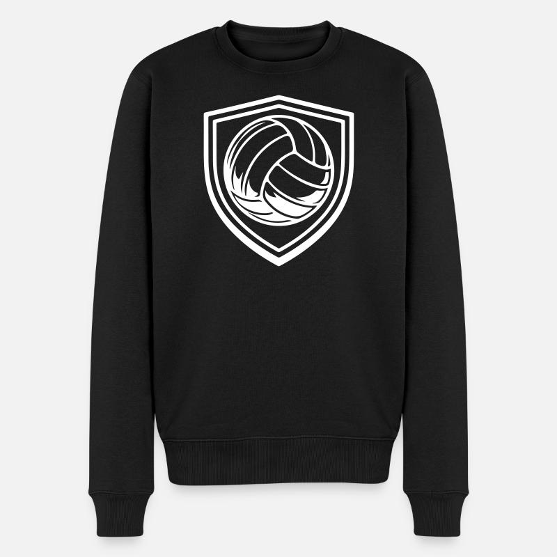 Blason du ballon de volley-ball - Pull Premium bio Homme - noir