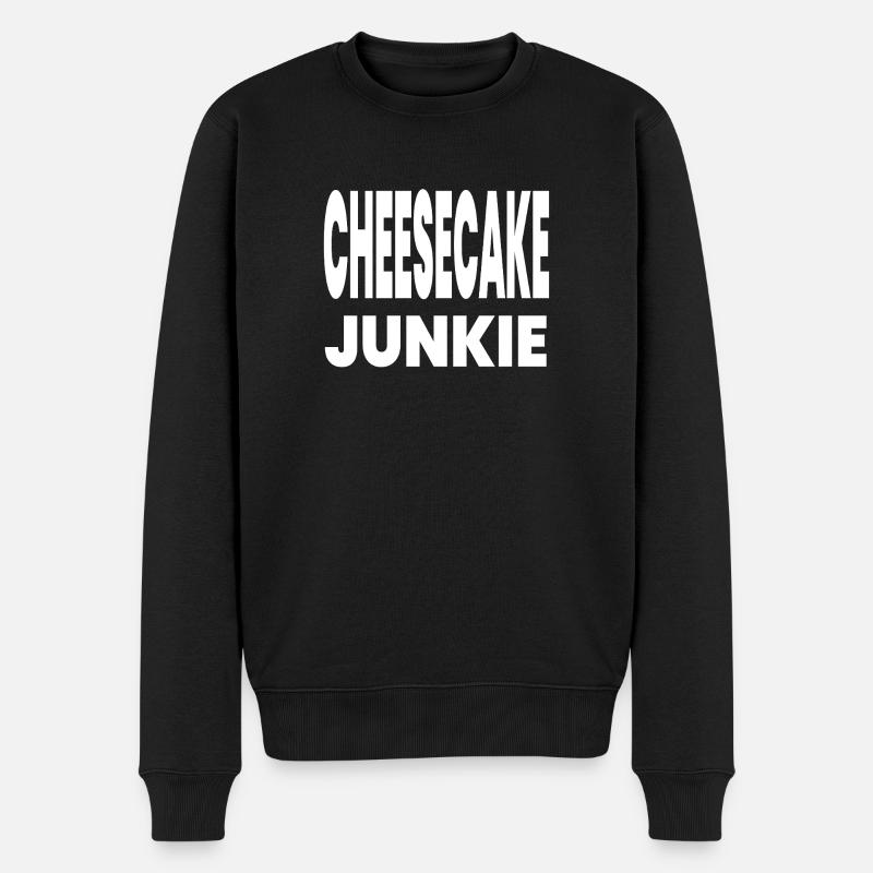 Käsekuchen - Männer Premium Bio Pullover - Schwarz