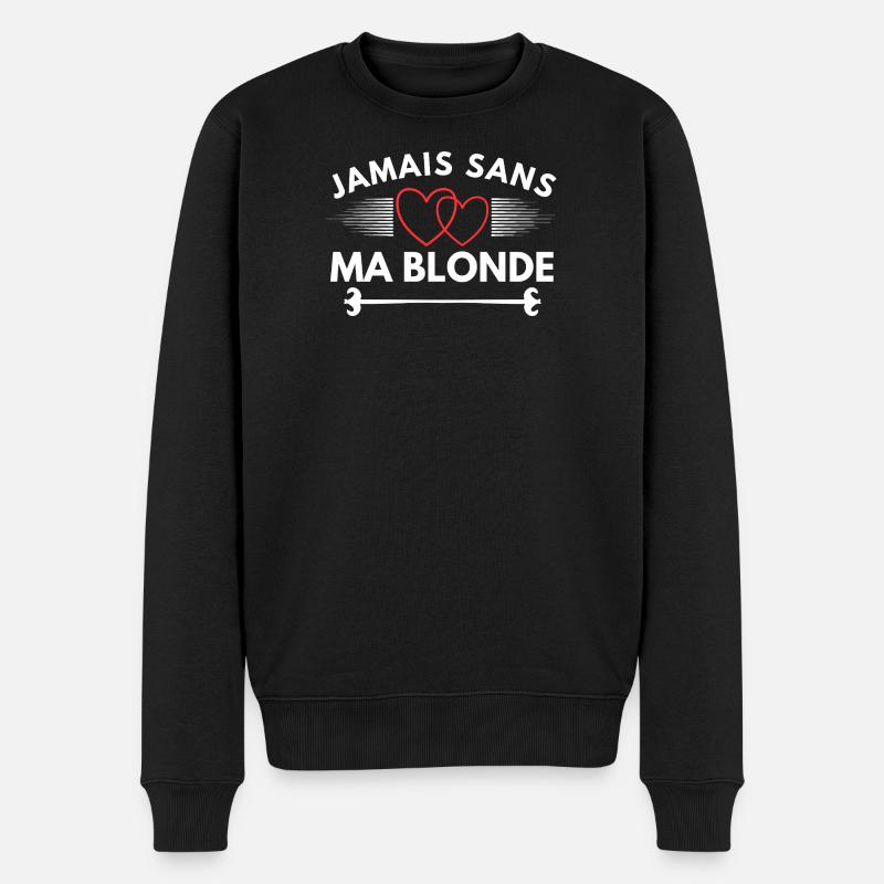 Couple Homme St Valentin Humour - Pull Premium bio Homme - noir