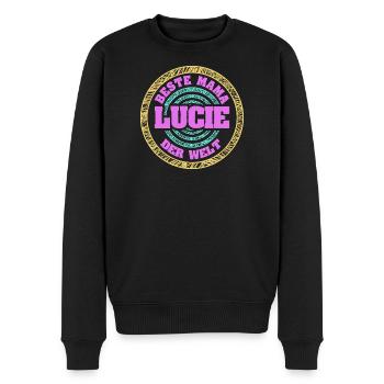 Mama Lucie - Männer Premium Bio Pullover - Schwarz - Vorne - Nico (187cm)