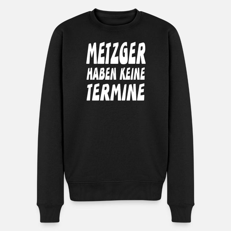 Metzger - Männer Premium Bio Pullover - Schwarz
