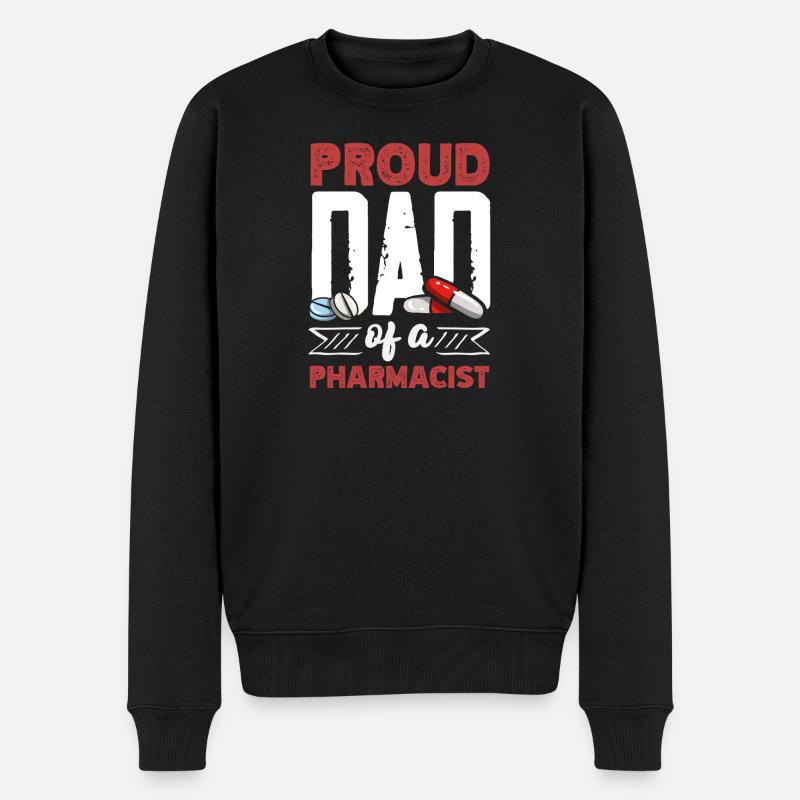 Père fier d’un pharmacien - Pull Premium bio Homme - noir