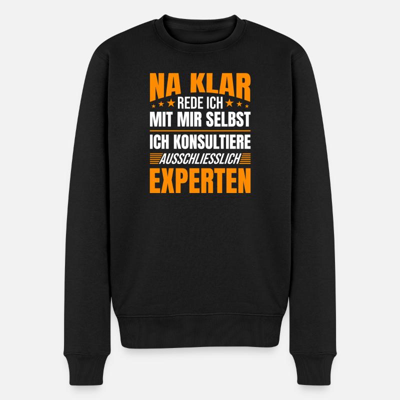 Auto-discussion en disant l’opinion d’expert - Pull Premium bio Homme - noir