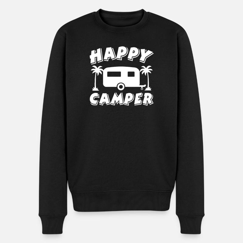 Camping - Männer Premium Bio Pullover - Schwarz