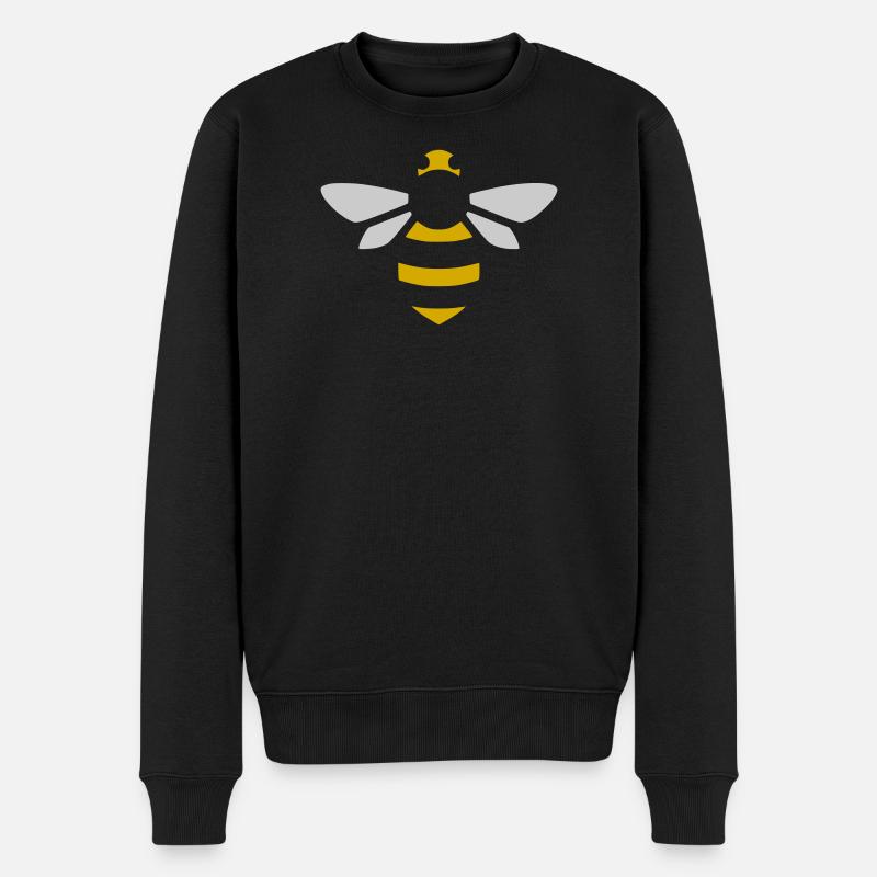 Logo de l’abeille géométrique - Pull Premium bio Homme - noir