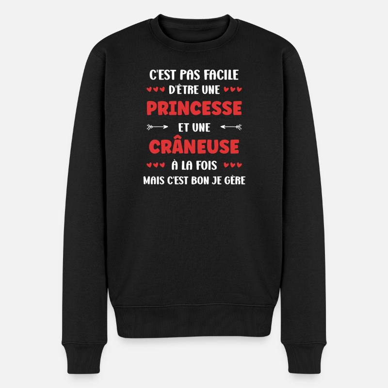 Crane - Männer Premium Bio Pullover - Schwarz