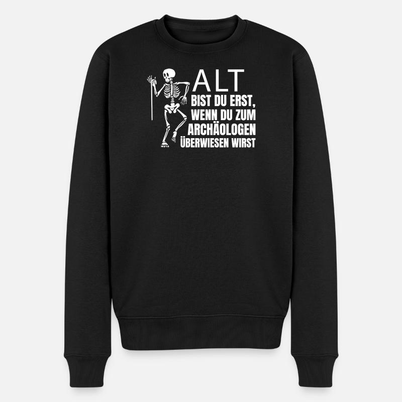 Drôle de dicton de retraité - Pull Premium bio Homme - noir