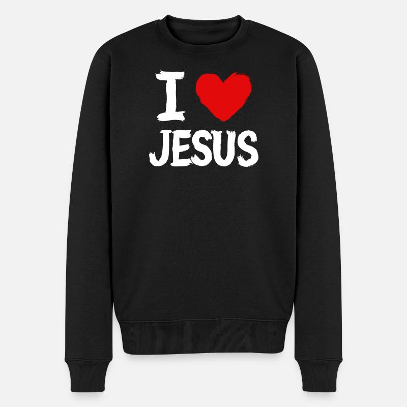 J’aime Jésus - Pull Premium bio Homme - noir