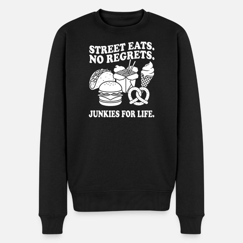 Nourriture de rue sans regrets - Pull Premium bio Homme - noir