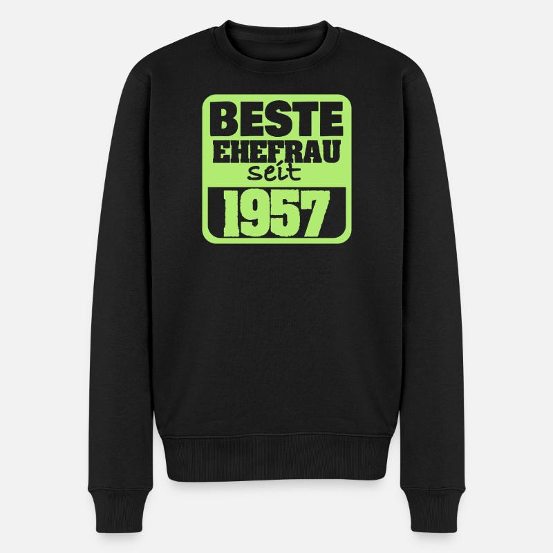 Verliebt 1957 - Männer Premium Bio Pullover - Schwarz