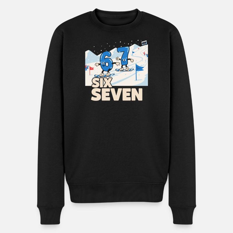 67 Snowboard Six Seven Memes - Pull Premium bio Homme - noir