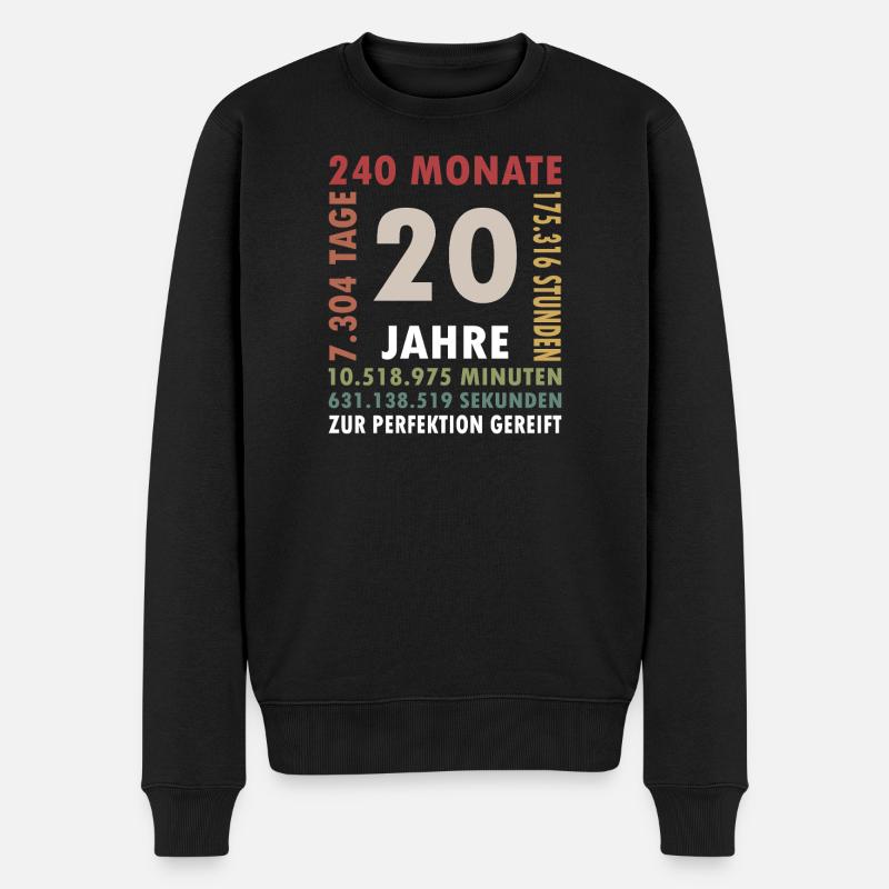 Vingt ans de Jubilee Graphic - Pull Premium bio Homme - noir