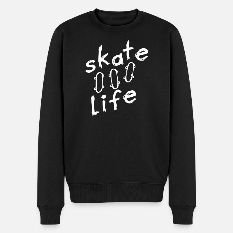 skate - Männer Premium Bio Pullover - Schwarz