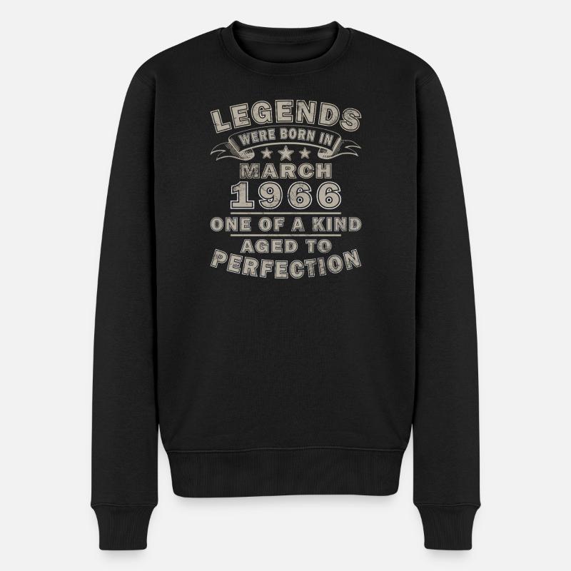 März 1966 - Männer Premium Bio Pullover - Schwarz