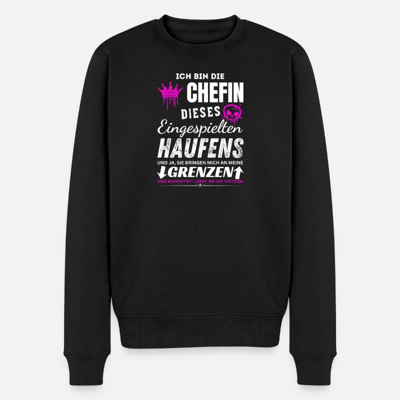 Chefin des Eingespielten Haufens Chefin Geschenke - Pull Premium bio Homme - noir
