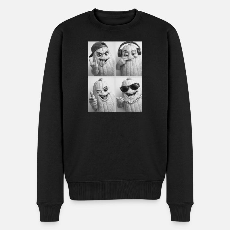 Squash - Männer Premium Bio Pullover - Schwarz