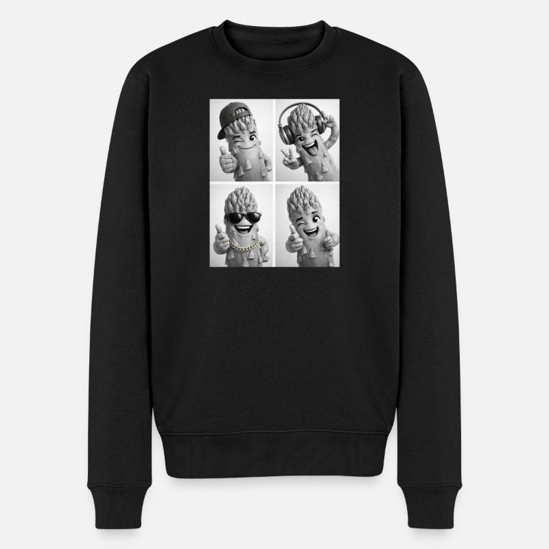 Asperges - Pull Premium bio Homme - noir