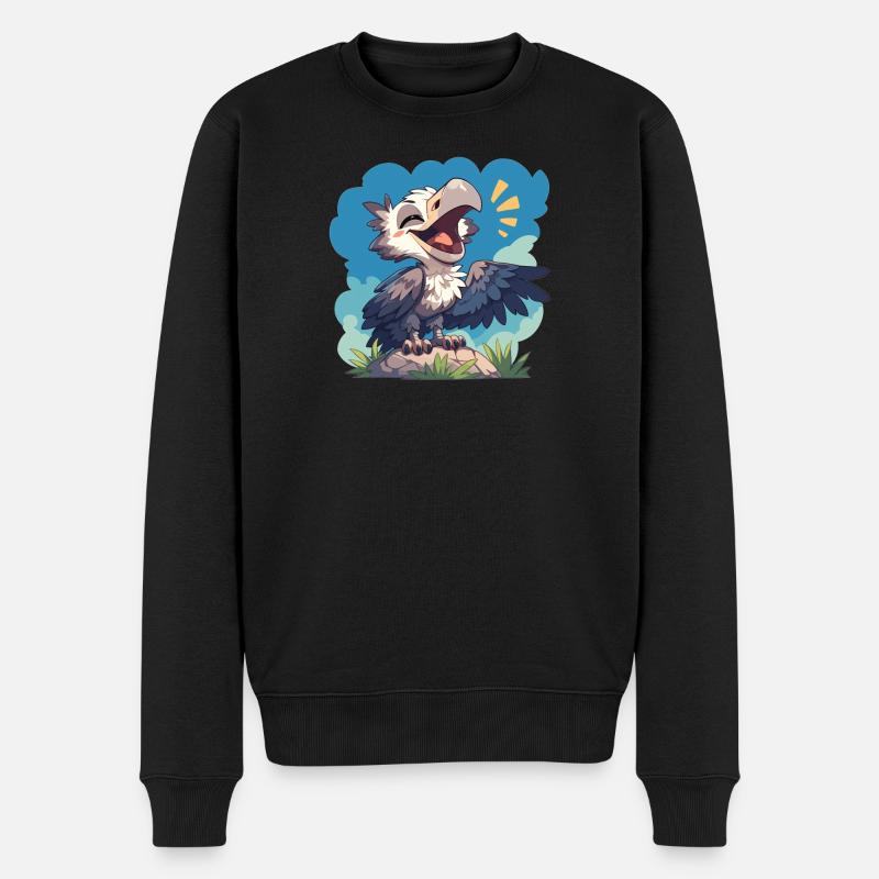 Geier - Männer Premium Bio Pullover - Schwarz