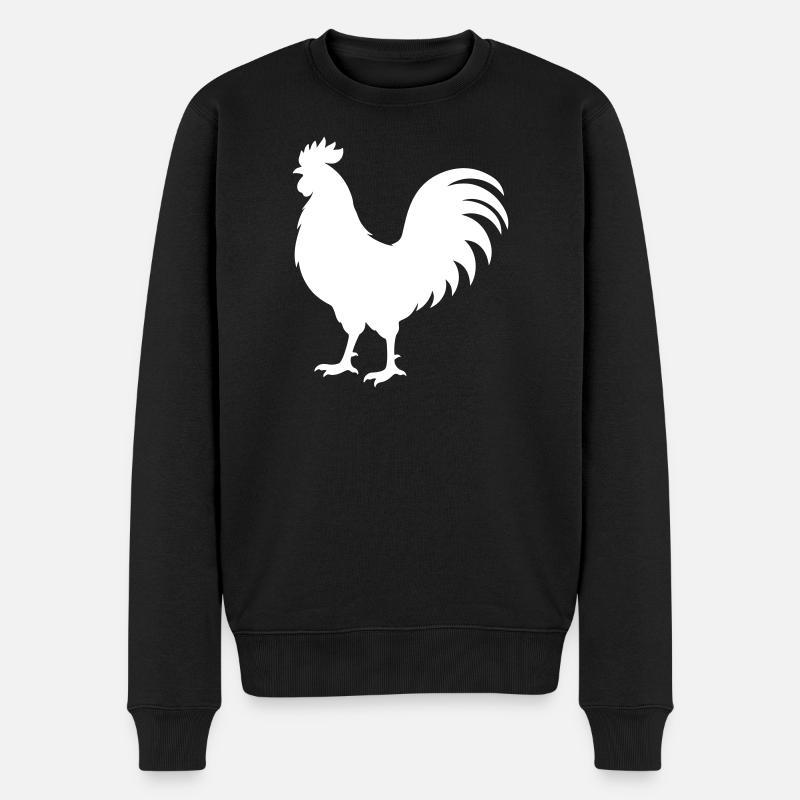 Silhouette du coq - Pull Premium bio Homme - noir
