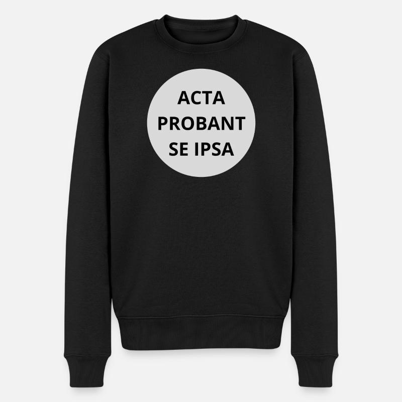 Acta probant se ipsa - Pull Premium bio Homme - noir