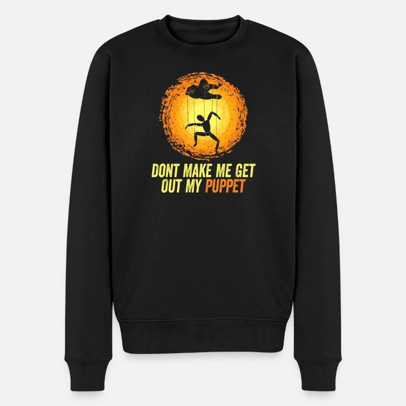 Puppet Master Pun Tee - Männer Premium Bio Pullover - Schwarz