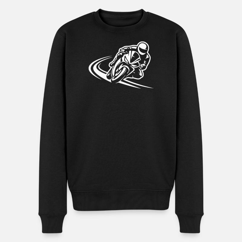 Kurvenjäger - Männer Premium Bio Pullover - Schwarz