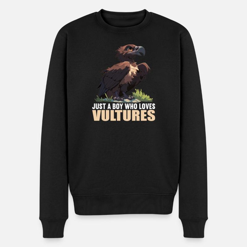 Geier - Männer Premium Bio Pullover - Schwarz