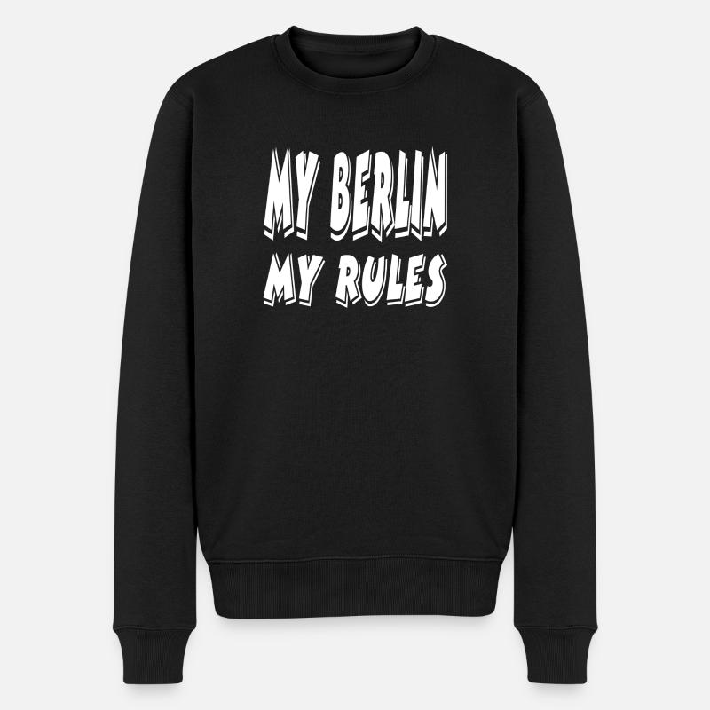 Berlin - Männer Premium Bio Pullover - Schwarz